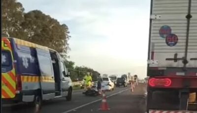 Acidente deixa trânsito lento no anel viário em Campo Grande