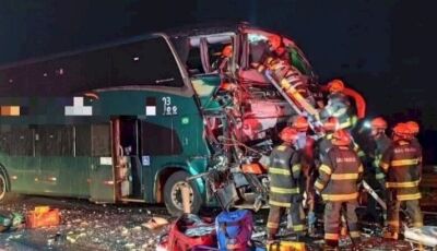 Ônibus que saiu de Dourados com destino ao SP se envolve em acidente e três ficam feridos