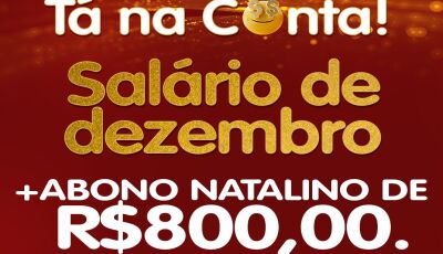 Prefeitura paga abono, antecipa salário de dezembro e entra em recesso em Jateí