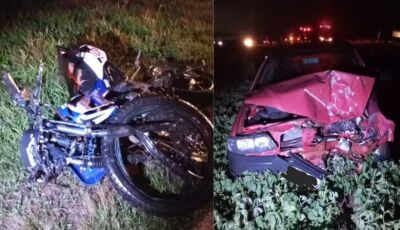 Motociclista morre após bater de frente contra veículo na MS-386