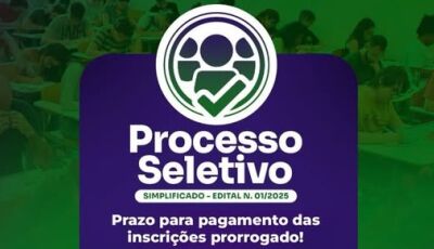 Processo seletivo: Prefeitura dá mais prazo para pagamento e garantia de inscrição em VICENTINA