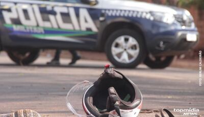 Com motocicleta sem placa, jovem tenta fugir da PM, mas cai e é preso no Los Angeles