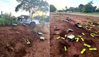 Traficante morre após capotar caminhonete carregada com 1,6 tonelada de maconha