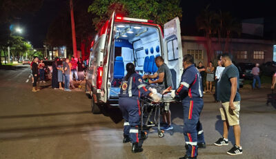 Jovem perde o pé em acidente entre moto e carro em cruzamento de Dourados