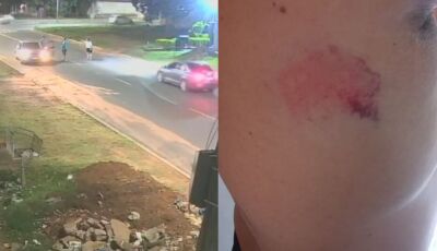 Pedestre quase é atropelado e acaba sendo agredido durante briga de trânsito