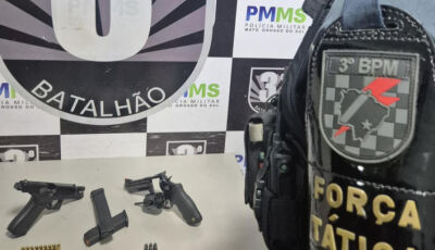 Dupla é presa com armas, munições e carro com placa adulterada 
