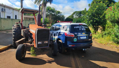 Trator furtado no João Paulo II é recuperado horas após o crime