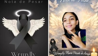 Fátima do Sul chora pela morte da jovem Wemylly Peixoto, Escola divulga Nota de Pesar