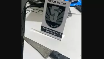 Bêbado é preso por ameaçar irmã com faca