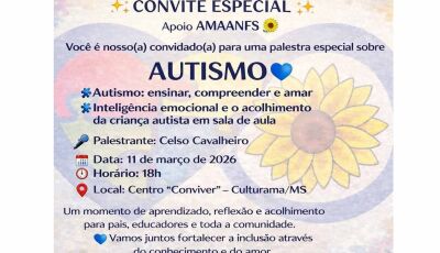Comunidade de Culturama é convidada para uma palestra abordando o tema "Autismo".