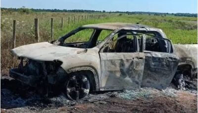 Corpo carbonizado é encontrado no interior de veículo no MS