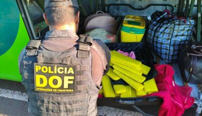 Mulher de 19 anos é presa com 21 kg de maconha em ônibus