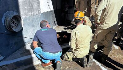 Idoso de 79 anos cai em fossa em cidade do MS (vídeo)