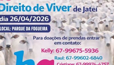 Jateí faz Leilão Direito de Viver no domingo, dia 26, para ajudar Hospital de Amor