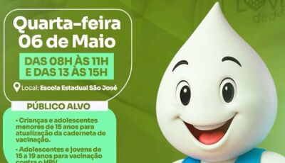 Público alvo: Saúde de Vicentina vai às escolas para vacinar estudantes