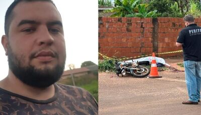 Câmara flagrou acidente que matou motociclista em cidade do MS (vídeo)