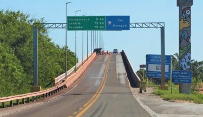 Tráfego  meia pista começa nesta sexta na ponte sobre o Rio Paraguai para início de obra em Corumbá