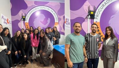 Alunos do 1&ordm; ano da Escola Estadual Vicente Pallotti visitam a Procuradoria da Mulher e conhecem o trabalho de acolhimento às mulheres