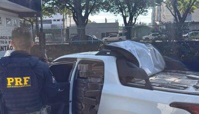 Motorista que tentou fugir da PRF em Dourados transportava 1,4t de maconha
