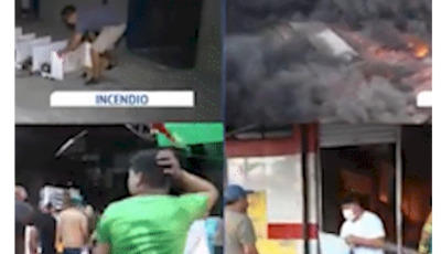 Incêndio destrói parte de uma das feiras mais movimentadas da fronteira