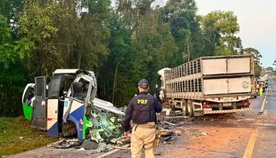 Acidente entre ônibus e caminhão mata 23 pessoas em estrada no Paraná