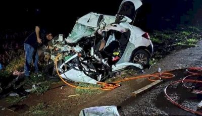 Acidente na BR-267, em Rio Brilhante, matou piloto de avião agrícola e adolescente de 13 anos