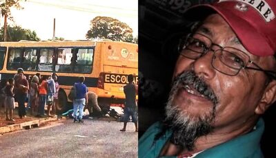 Homem é atropelado por ônibus com a neta em bicicleta elétrica e morre em MS