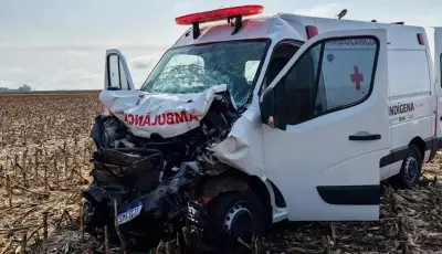 Paciente morre após ambulância de transporte de saúde bater em carreta na BR-060 de MS