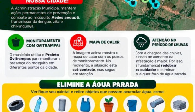 Dengue, zika e chikungunya: Jateí faz alerta para prevenção e destaca monitoramento ao mosquito 