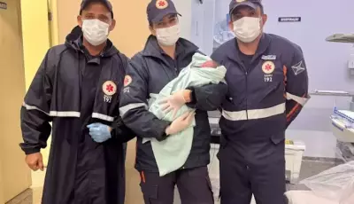 Bebê nasce antes da chegada do Samu e emociona socorristas em MS