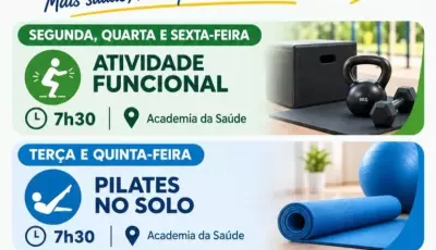 Vida saudável: Prefeitura de Jateí calendário de atividades semanais