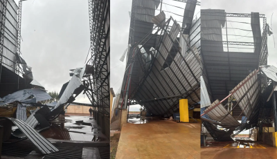 Vento de 108 km/h causou estragos em Amambai, cidade com maior acumulado de chuva em MS