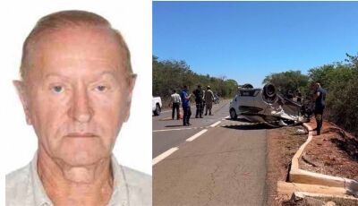 Empresário de 75 anos morre e três ficam feridos em acidente
