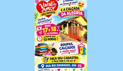 Varal do Amor com muitas novidades hoje a partir das 13h em Fátima do Sul