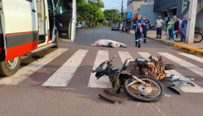 Técnica de enfermagem morre após moto ser atingida por carro em Dourados