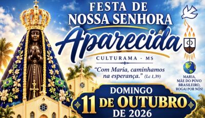 Festa de Nossa Senhora Aparecida promete reunir fé, tradição e confraternização em Culturama 