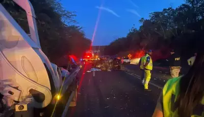 Acidente entre caminhonete e bitrem deixa 2 mortos na BR-158 no MS