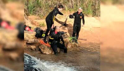 Criança cai de pedra no Rio Canguery e morre afogada em MS