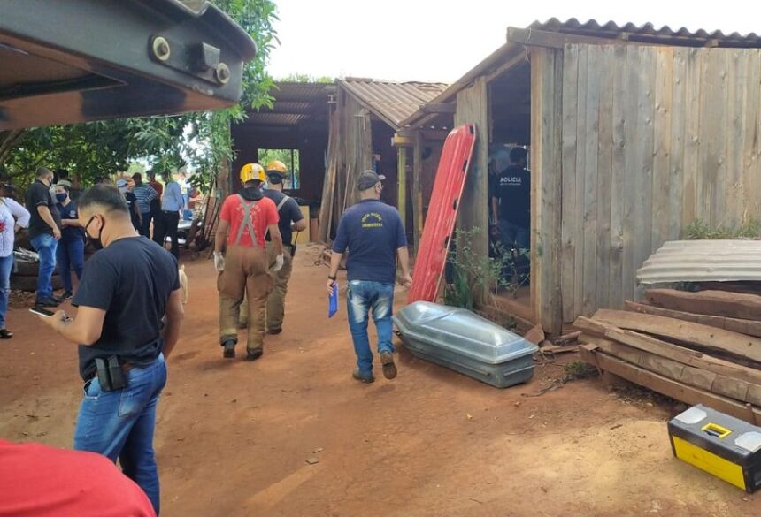 Residência em que corpos foram encontrados, em Pedro Juan Caballero, na fronteira do Paraguai com Mato Grosso do Sul  Foto: Polícia Nacional Paraguai/Divulgação