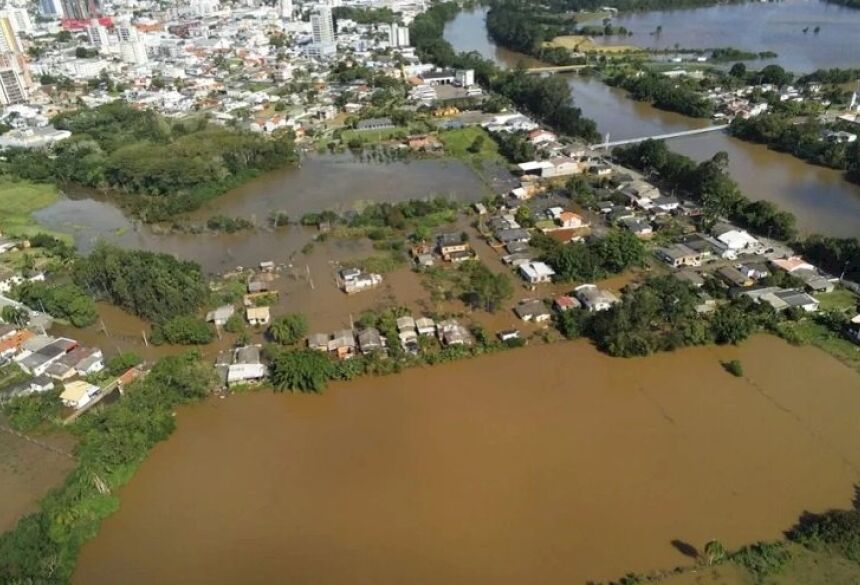 Ciclone de menor intensidade já atingiu Santa Catarina neste mês de maio, causando três mortes e deixando 22 cidades em estado de emergência. Foto: Divulgação / Defesa Civil de Santa Catarina