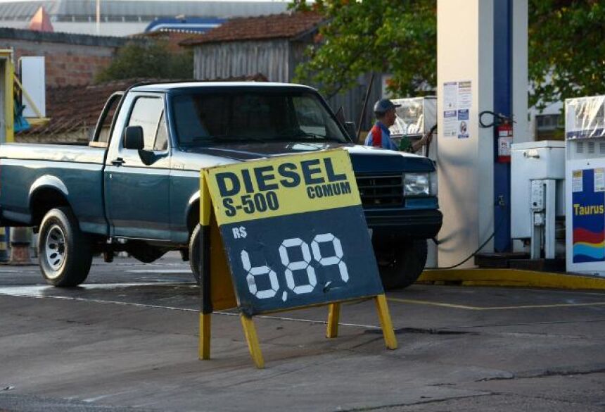 Preço do diesel terá redução de R$ 0,20 nas refinarias - Foto: Gerson Oliveira / Correio do Estado 