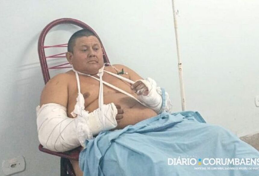 Rodrigo agradece por estar vivo após ataque - Crédito: Reprodução Diário Corumbaense