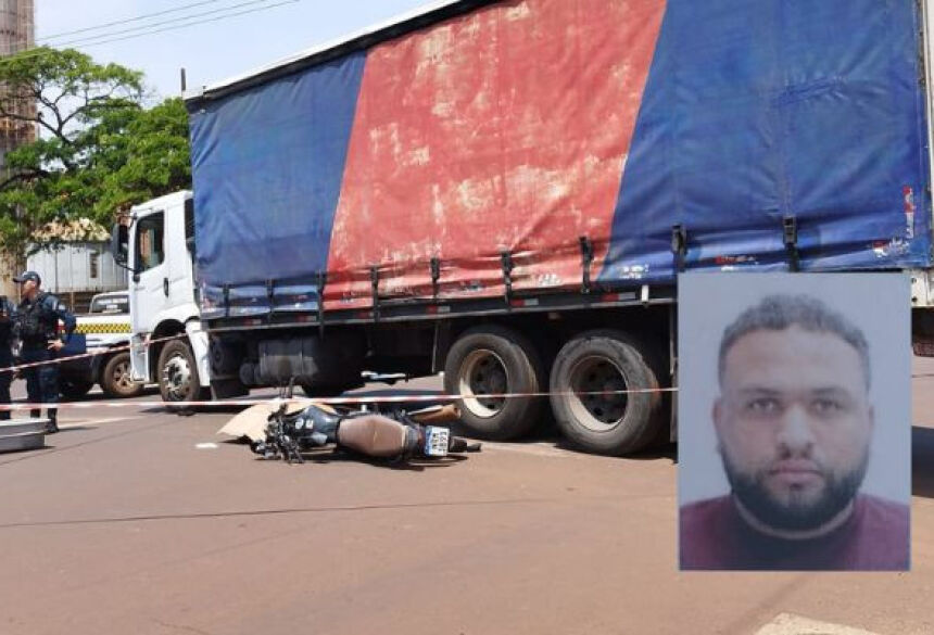 Leandro foi atingido pelo caminhão que invadiu a preferencial; Fotos e vídeo: Sidnei Bronka/Ligado Na Notícia