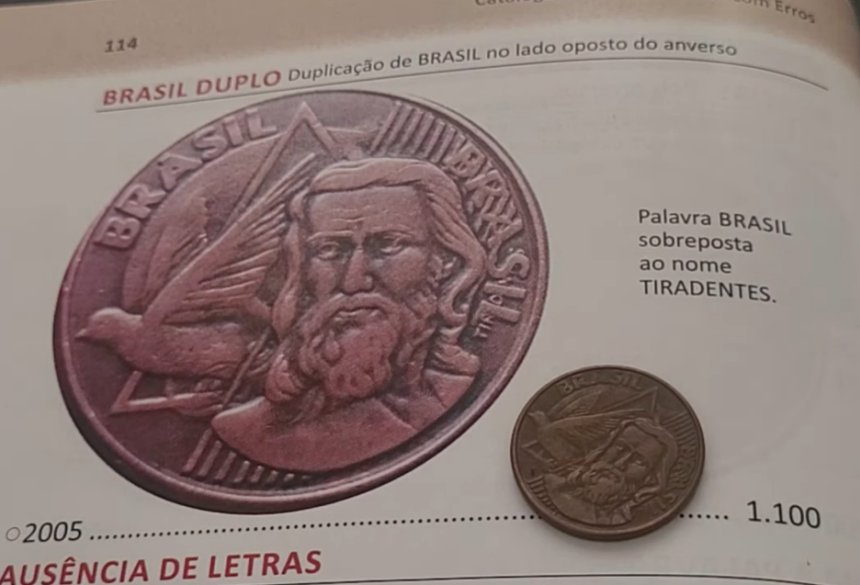 Moeda de 5 centavos do ano de 2005 (Brasil duplo). Imagem: Divulgação / Notícias & Concursos