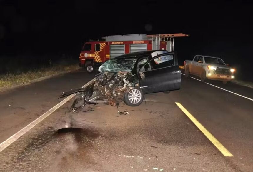 Acidente na BR-060, em Chapadão do Sul  Foto: O Correio News