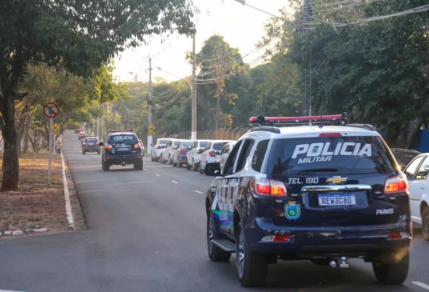 Viaturas da Polícia Militar nas ruas de Campo Grande (Foto: Paulo Francis | Arquivo) - CREDITO: CAMPO GRANDE NEWS