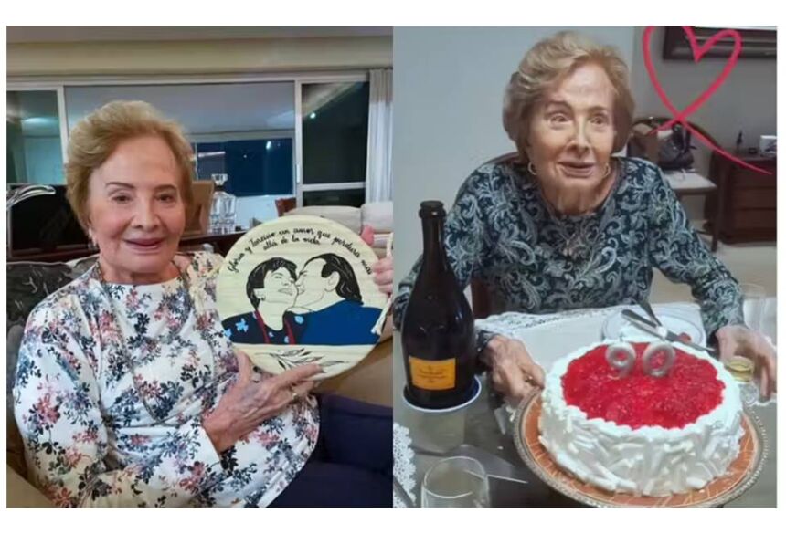 A atriz Gloria Menezes fez 90 anos com uma festa em família para comemorar a vida. - Foto: @gloriaetarcisio