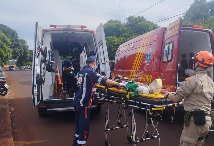 Vítima teve uma das penas dilaceradas no acidente