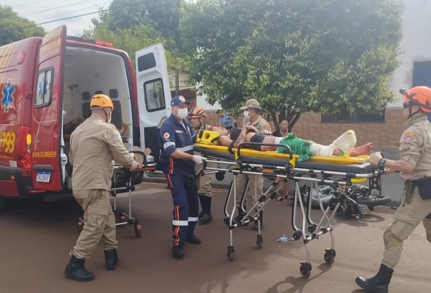 Samu foi acionado e socorreu a mulher 