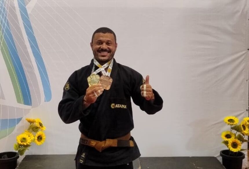 Professor de Fátima do Sul, Treinador Portuga, conquistou medalha de ouro e medalha de bronze no Campeonato Estadual de Jiu-Jitsu 2025